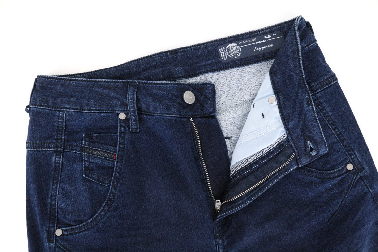 DIESEL Fayza-Ne 0687D Women's Jeans W25 Jogg Boyfriend Blue Cotton Stretch