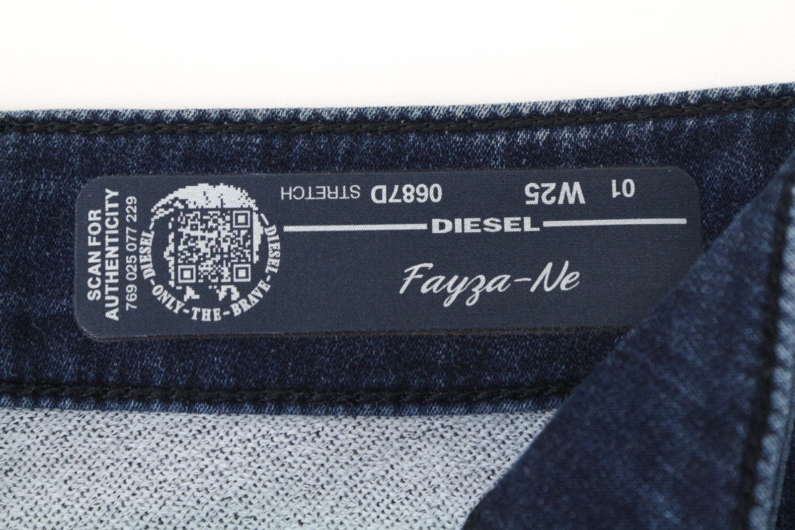 DIESEL Fayza-Ne 0687D Women's Jeans W25 Jogg Boyfriend Blue Cotton Stretch