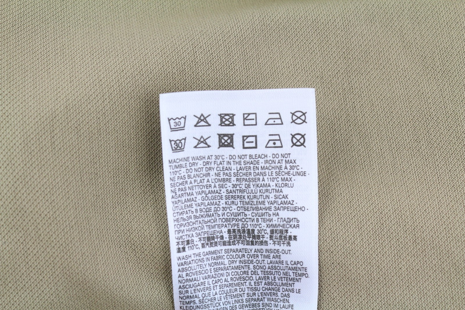 DIESEL T-Smith-LS-Doval-PJ Mens T-Shirt S Beige Long Sleeve Polo Cotton RRP€125