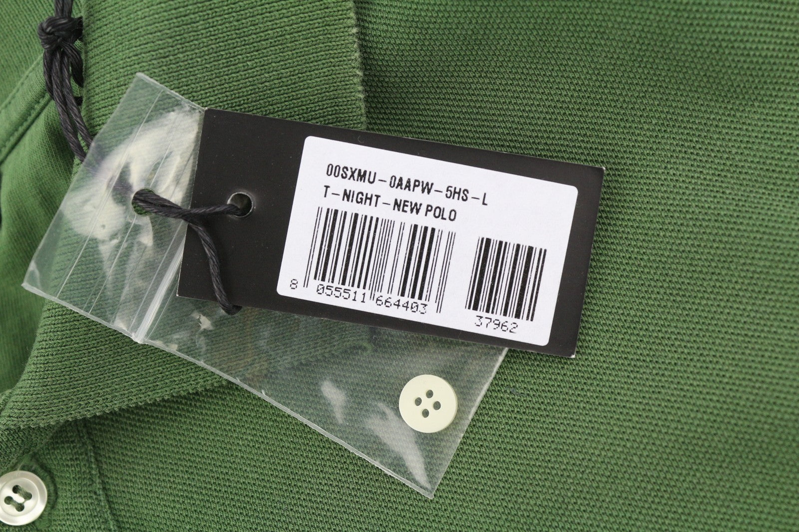 DIESEL T-Night-New Polo Mens T-Shirt L Green Fade Effect Short Sleeve Cotton