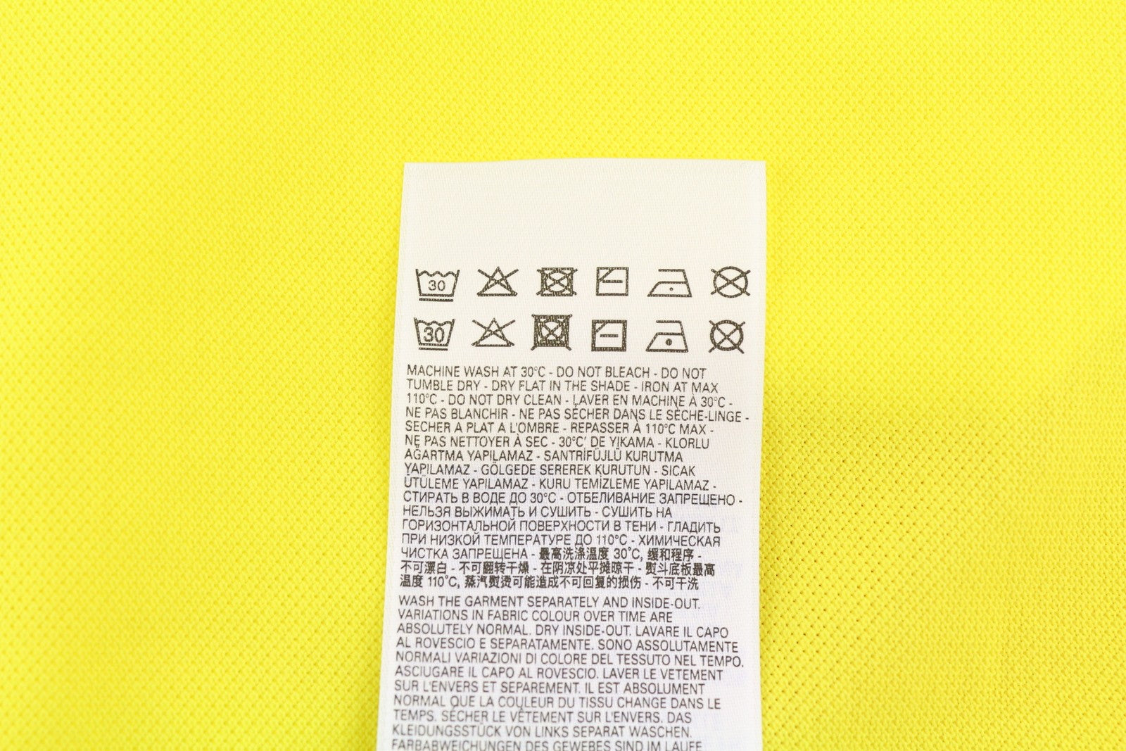 DIESEL T-Smith-Div  Mens T-Shirt L Short Sleeve Polo Neck Cotton  Yellow