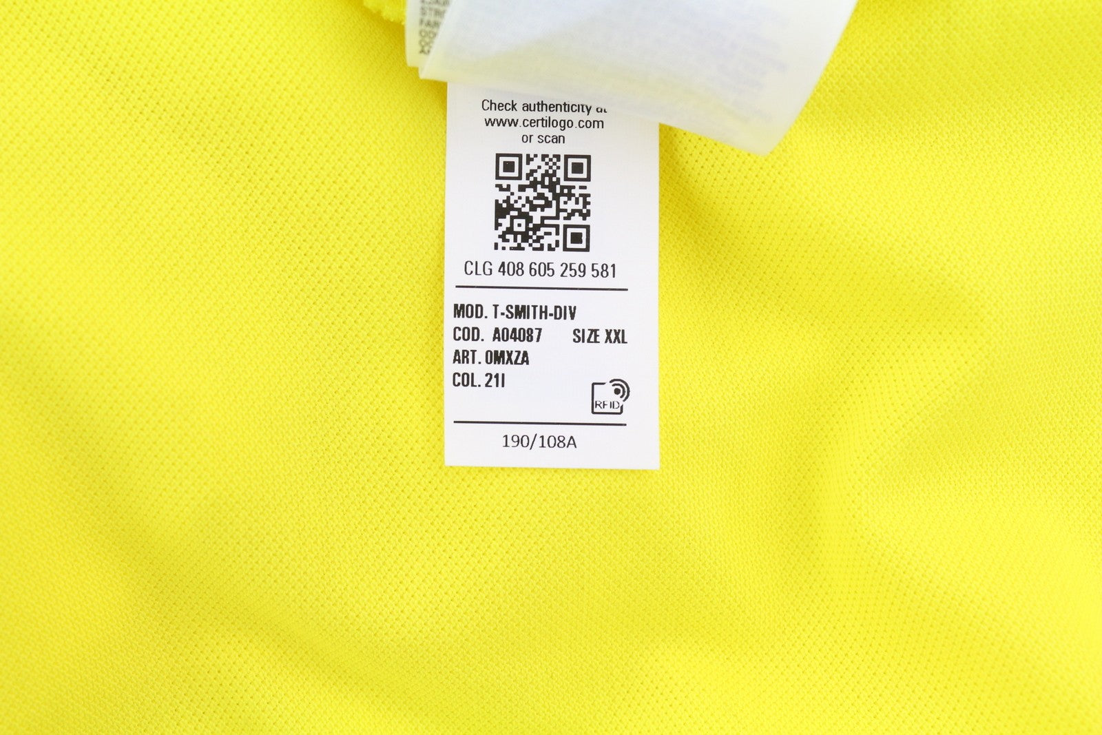 DIESEL T-Smith-Div  Mens T-Shirt 2XL Short Sleeve Polo Neck Cotton Yellow