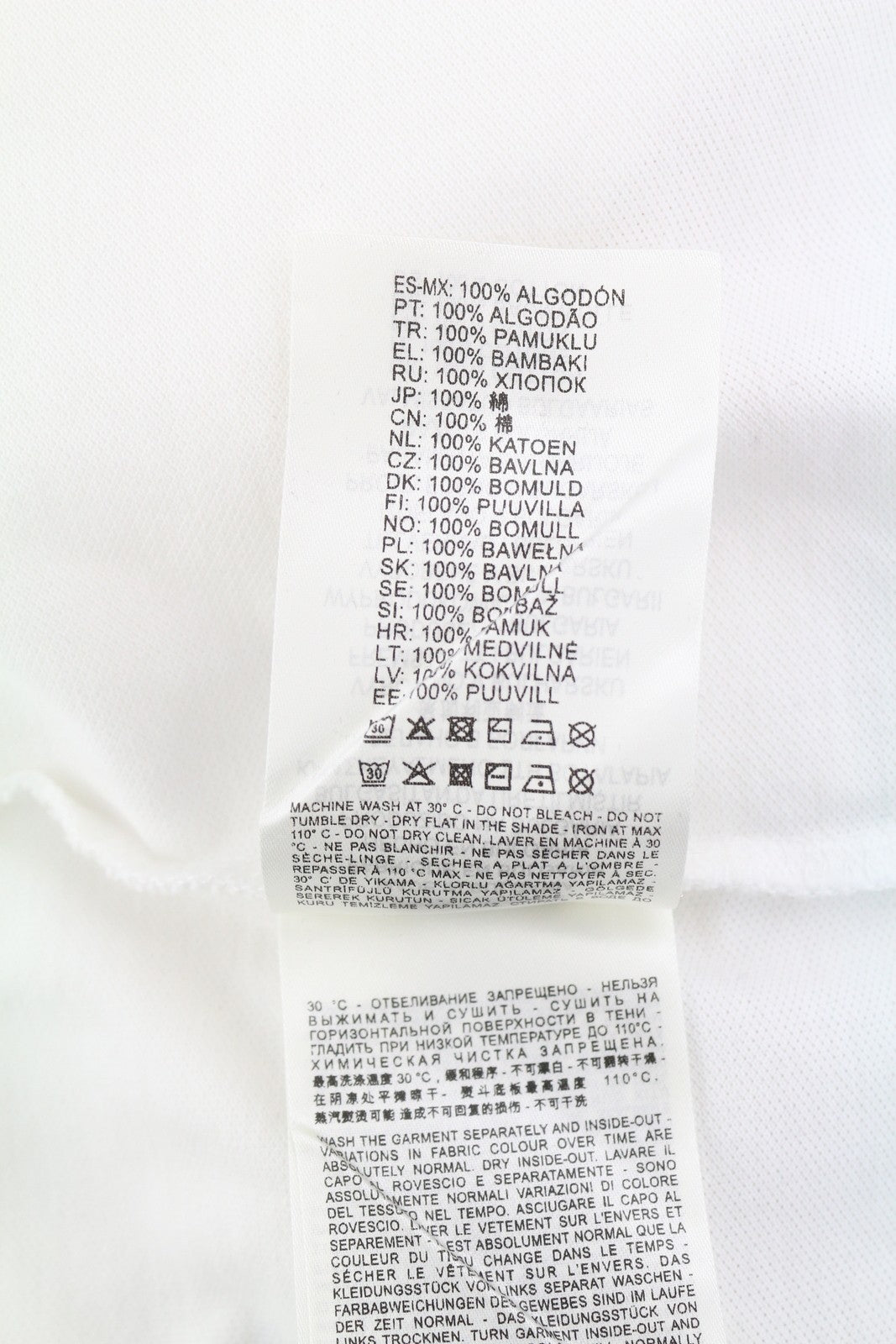 DIESEL PR-T-Smith Mens T-Shirt M Short Sleeve Polo Neck Patterned White RRP€125