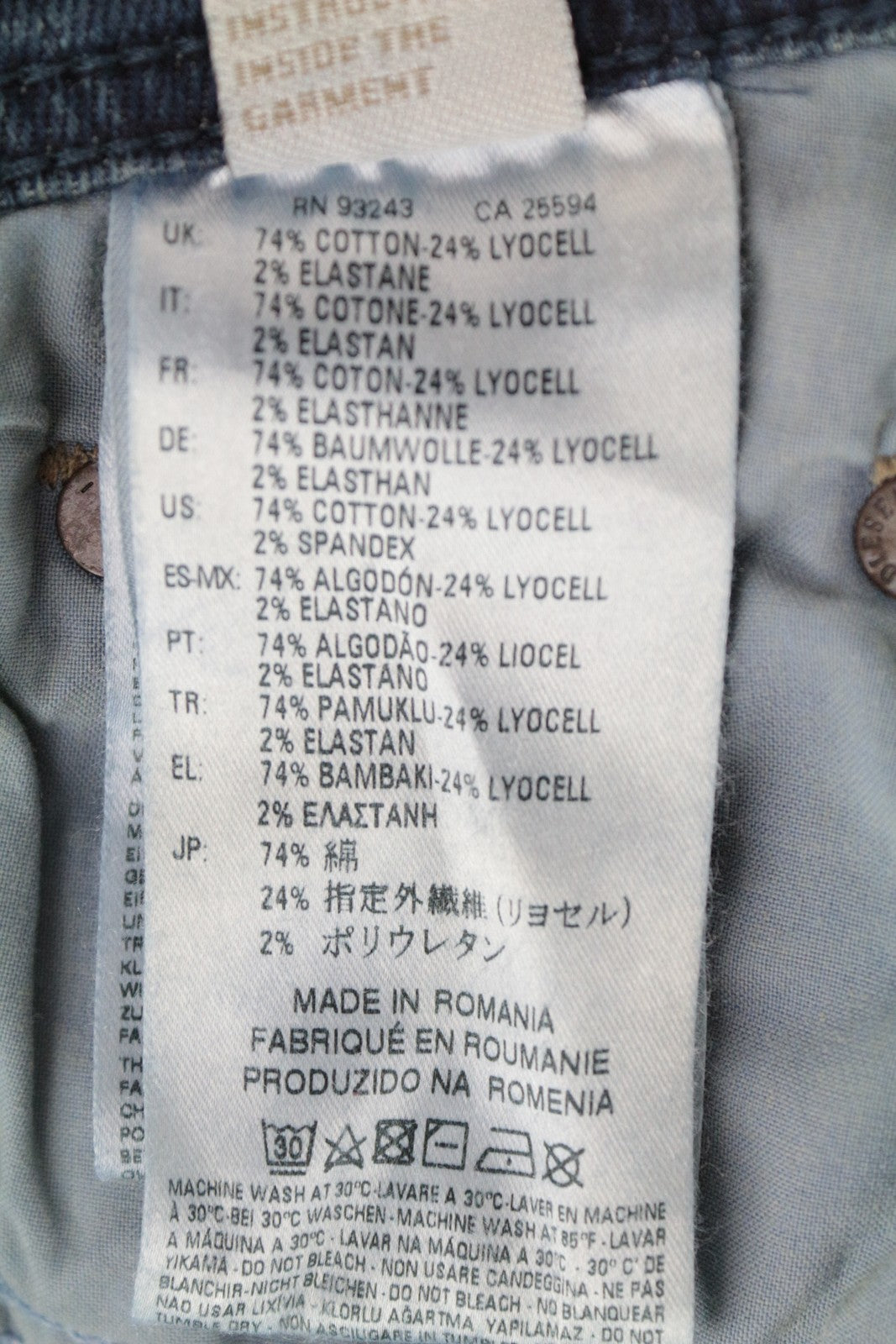 DIESEL Larkee-Beex 084BU Men's Jeans W28/L32 Regular Tapered Blue Washed