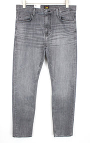 LEE Rider Men's Jeans W34/L32 Slim Fit Grey Cotton Washed Stretch 5-Pocket