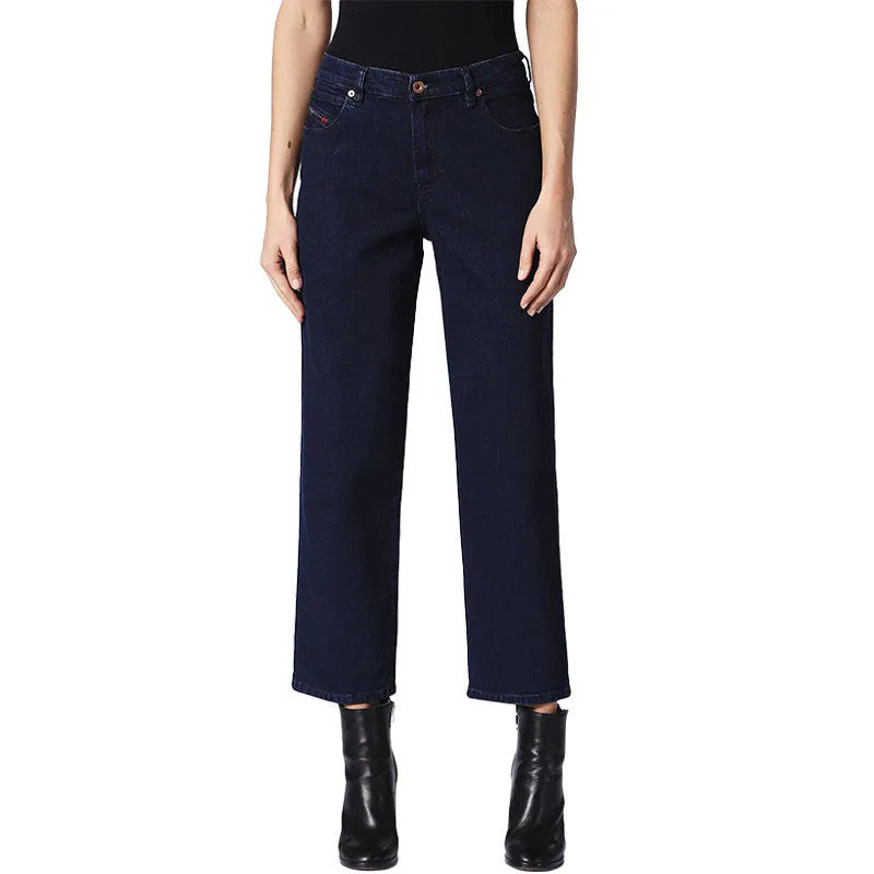 DIESEL Niclah 084CG Women's Jeans W25/L32 Straight Blue Cotton High Waist