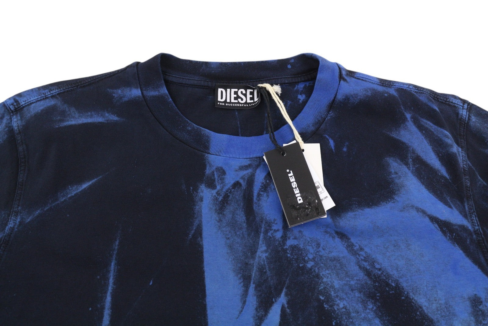 DIESEL T-Just-B84 Men T-Shirt S Black Tricot Stretchy Crew Collar RRP€150