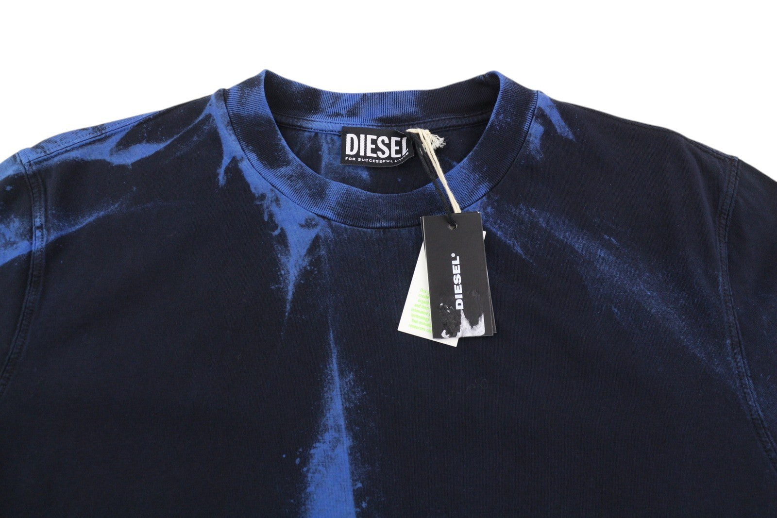 DIESEL T-Just-B84 Men T-Shirt S Black Tricot Stretch Crew Collar RRP€150