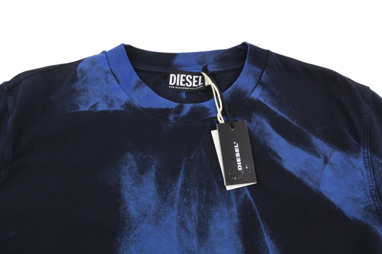 DIESEL T-Just-B84 Men T-Shirt S Black Tricot Stretch Crew Collar RRP€150