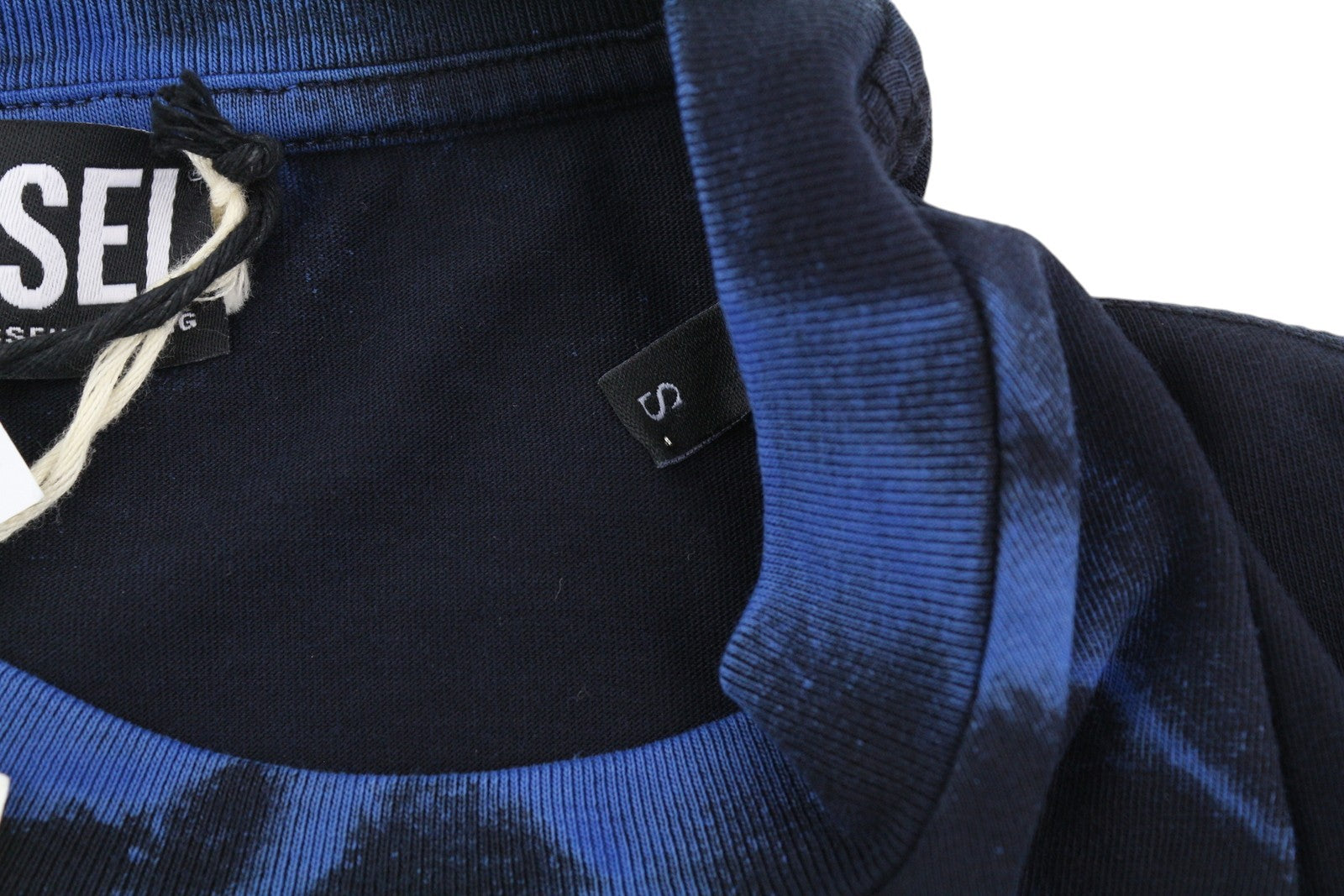 DIESEL T-Just-B84 Men T-Shirt S Black Tricot Stretch Crew Collar RRP€150