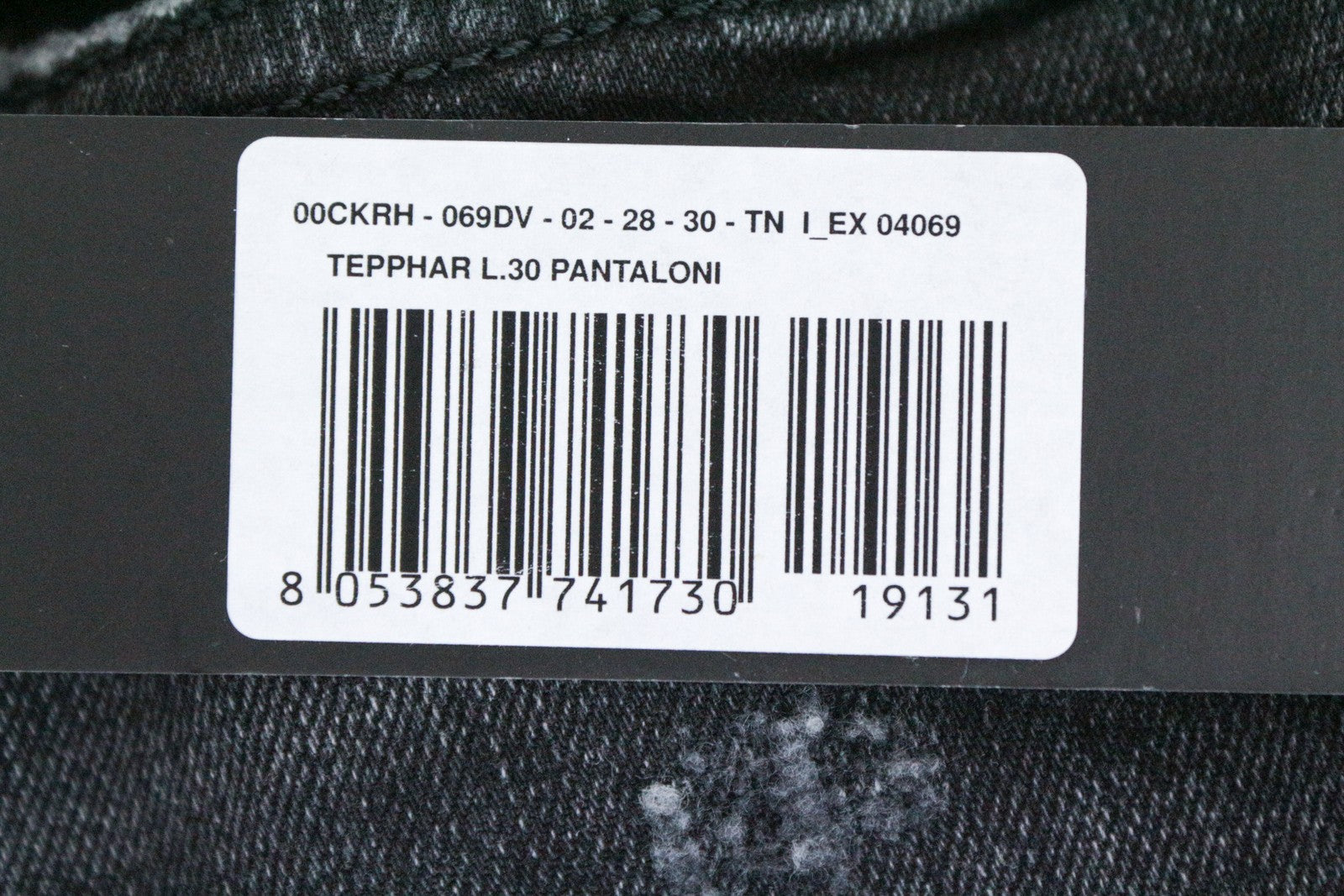 DIESEL Tepphar 069DV Men's Jeans W28/L30 Slim Carrot Blue Cotton Ripped