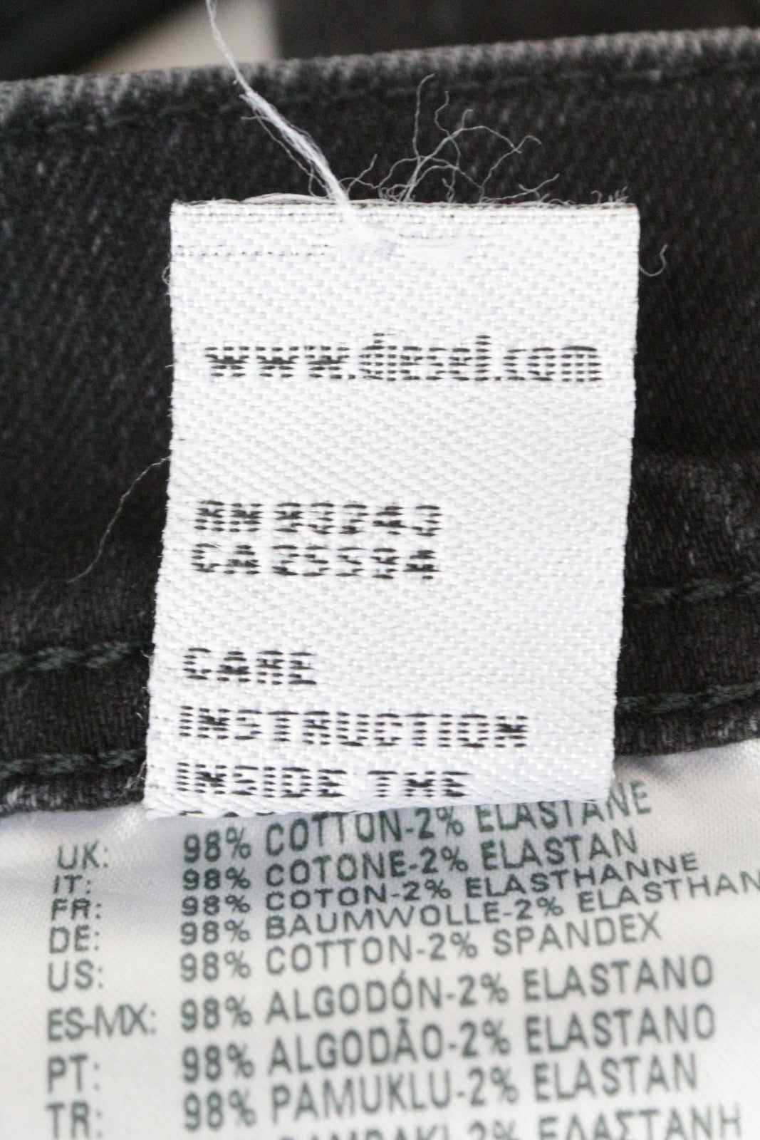 DIESEL Tepphar 069DV Men's Jeans W28/L30 Slim Carrot Blue Cotton Ripped