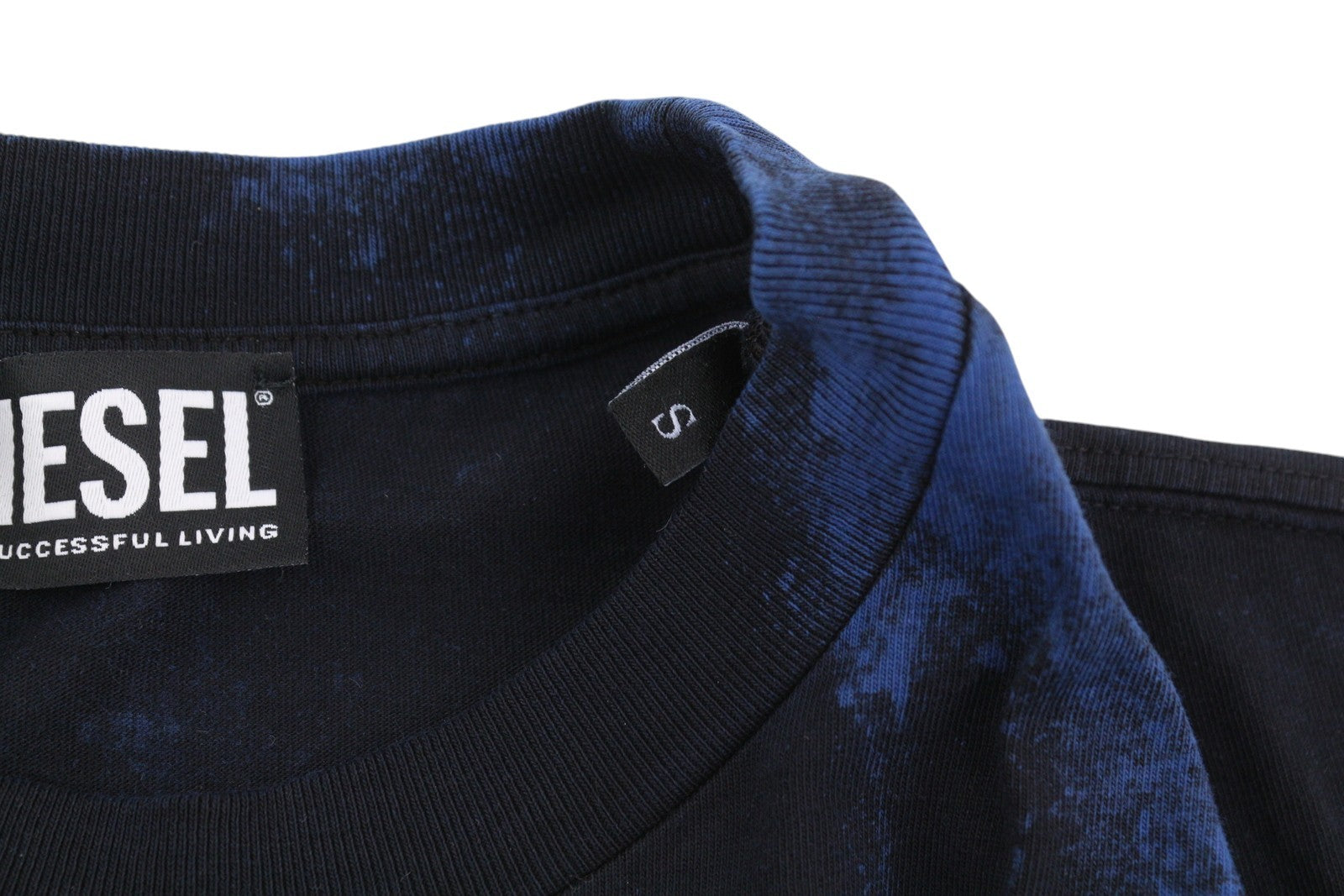 DIESEL T-Just-B84 Men T-Shirt S Black Tricot Stretchy Crew Neck RRP€150