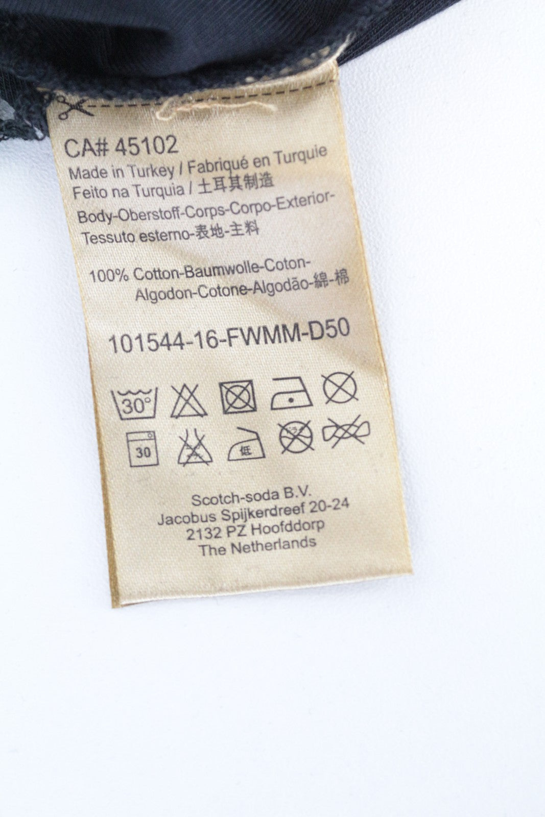 SCOTCH & SODA Ams Couture Men's T-Shirt L Black Cotton LS Basic Pullover