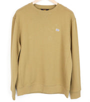 LEE Men's Sweatshirt M Khaki Green Cotton Pullover Casual LS