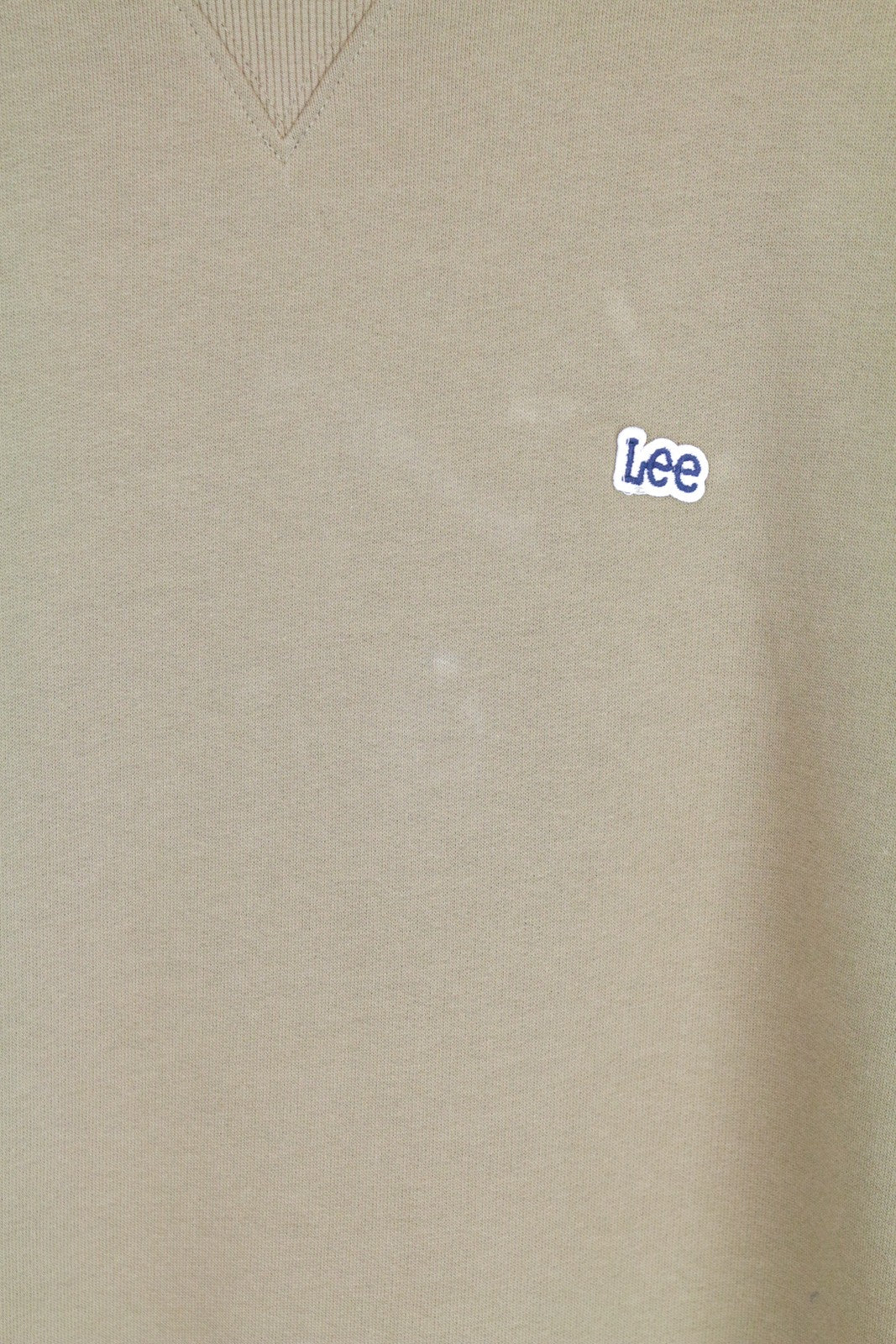 LEE Men's Sweatshirt M Khaki Green Cotton Pullover Casual LS