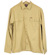 LEE Men's Shirt M Khaki Green Cotton LS Buttoned Pocketed Shirt