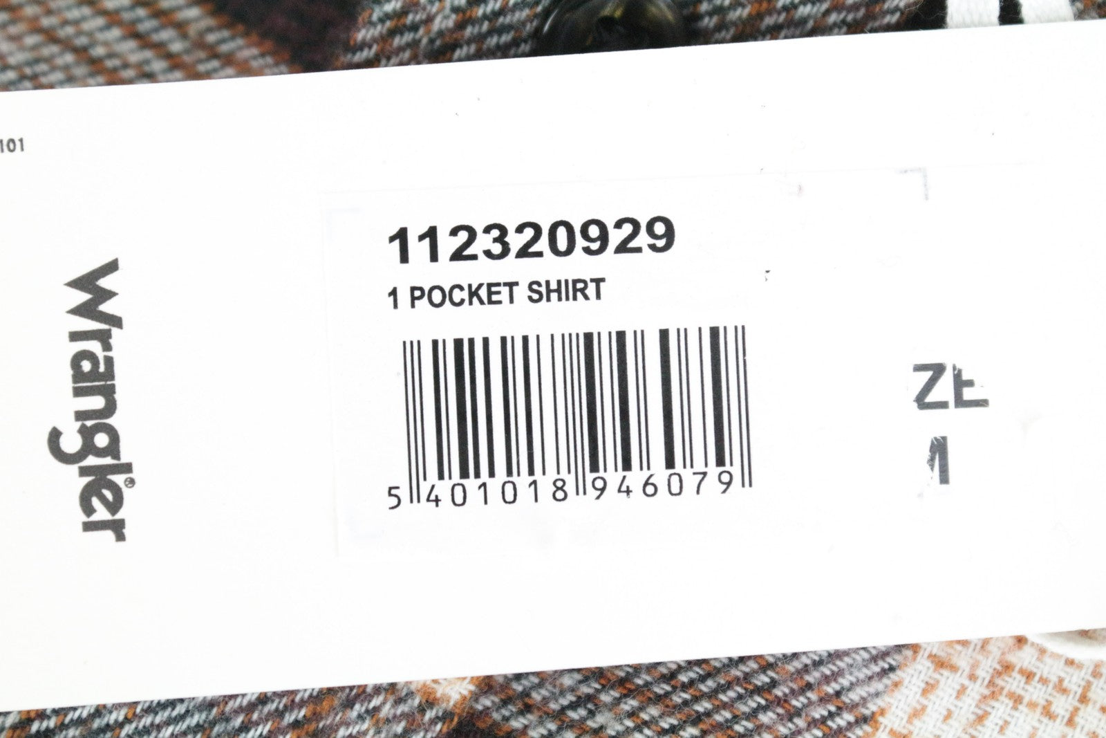 WRANGLER Men's Shirt M Brown Grey Checked LS Pure Cotton Flannel