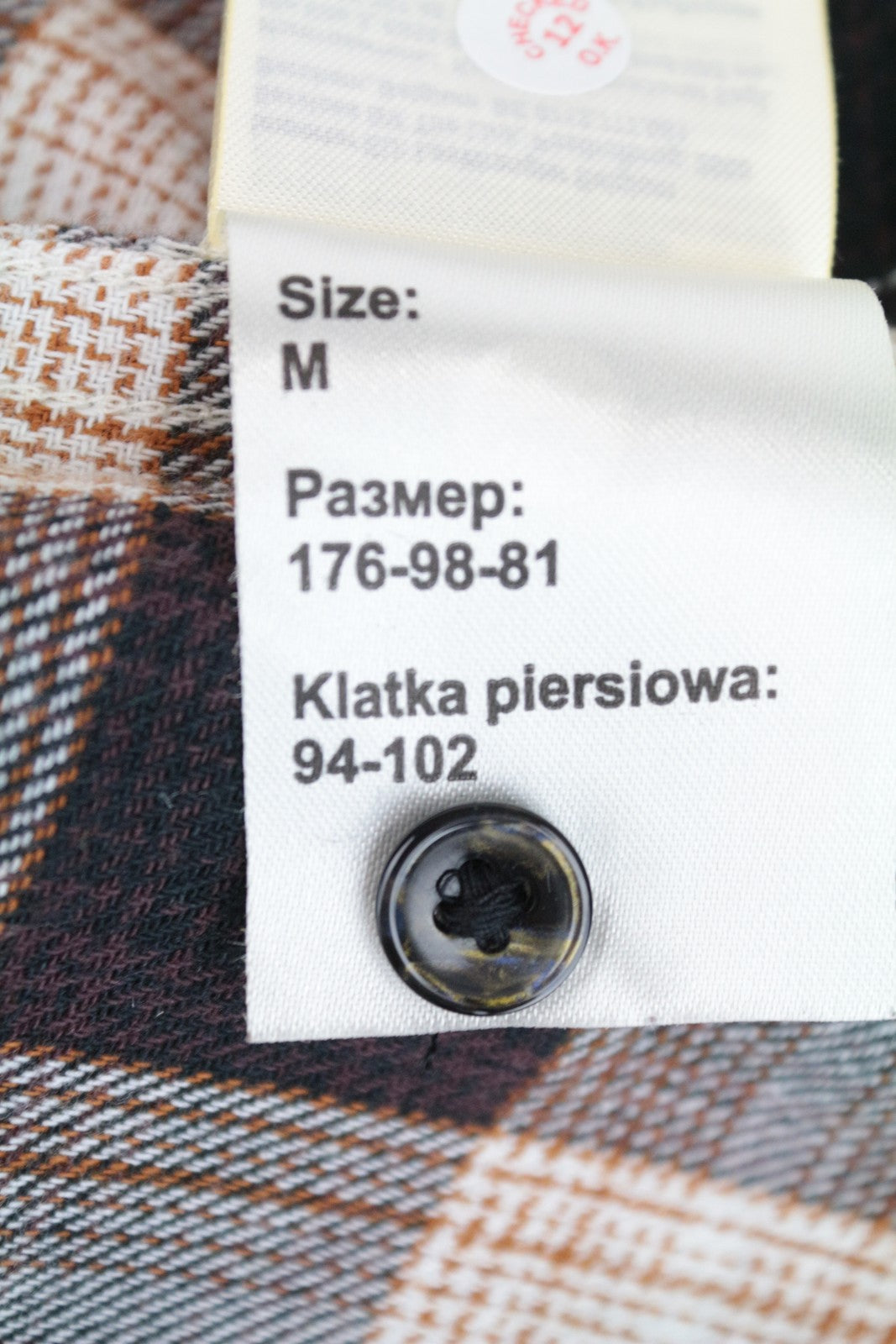 WRANGLER Men's Shirt M Brown Grey Checked LS Pure Cotton Flannel