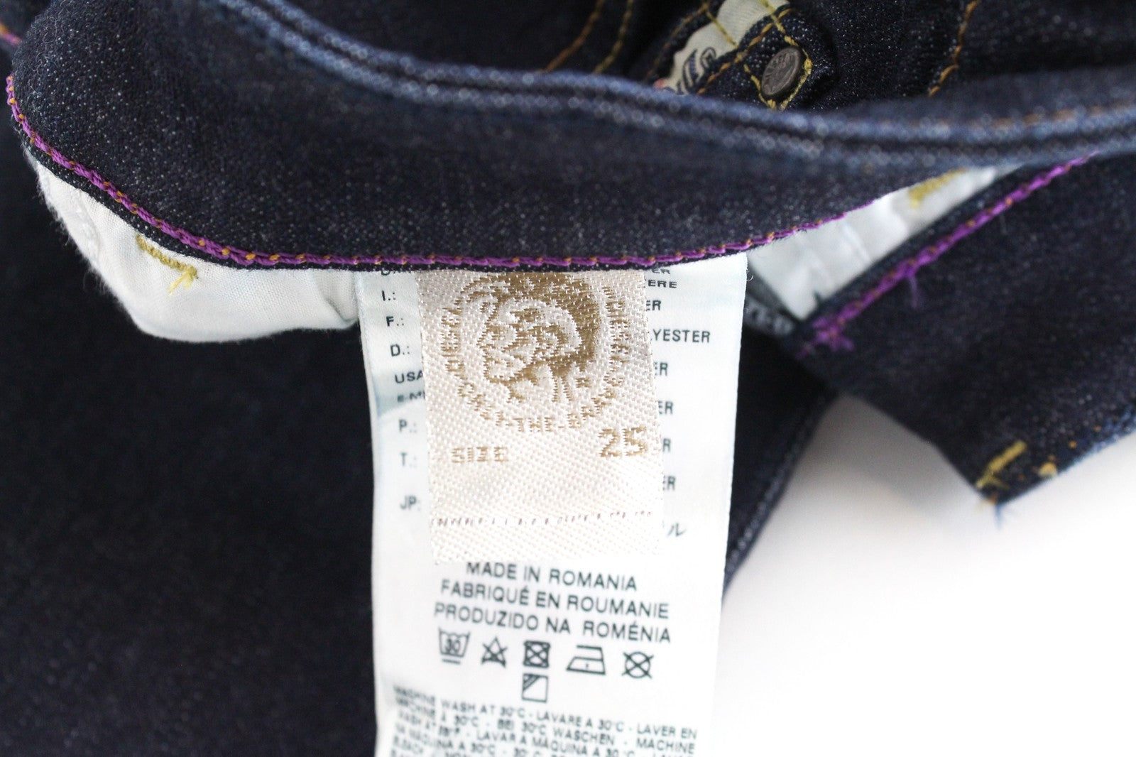 DIESEL Skinzee 0813C Women's Jeans W25/L34 Super Skinny Blue Cotton Fit