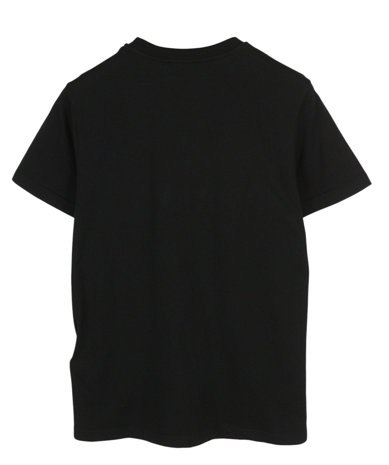 DIESEL T-Diegos-B6 Men T-Shirt S Black Tricot Stretchy Embroidered Short Sleeved