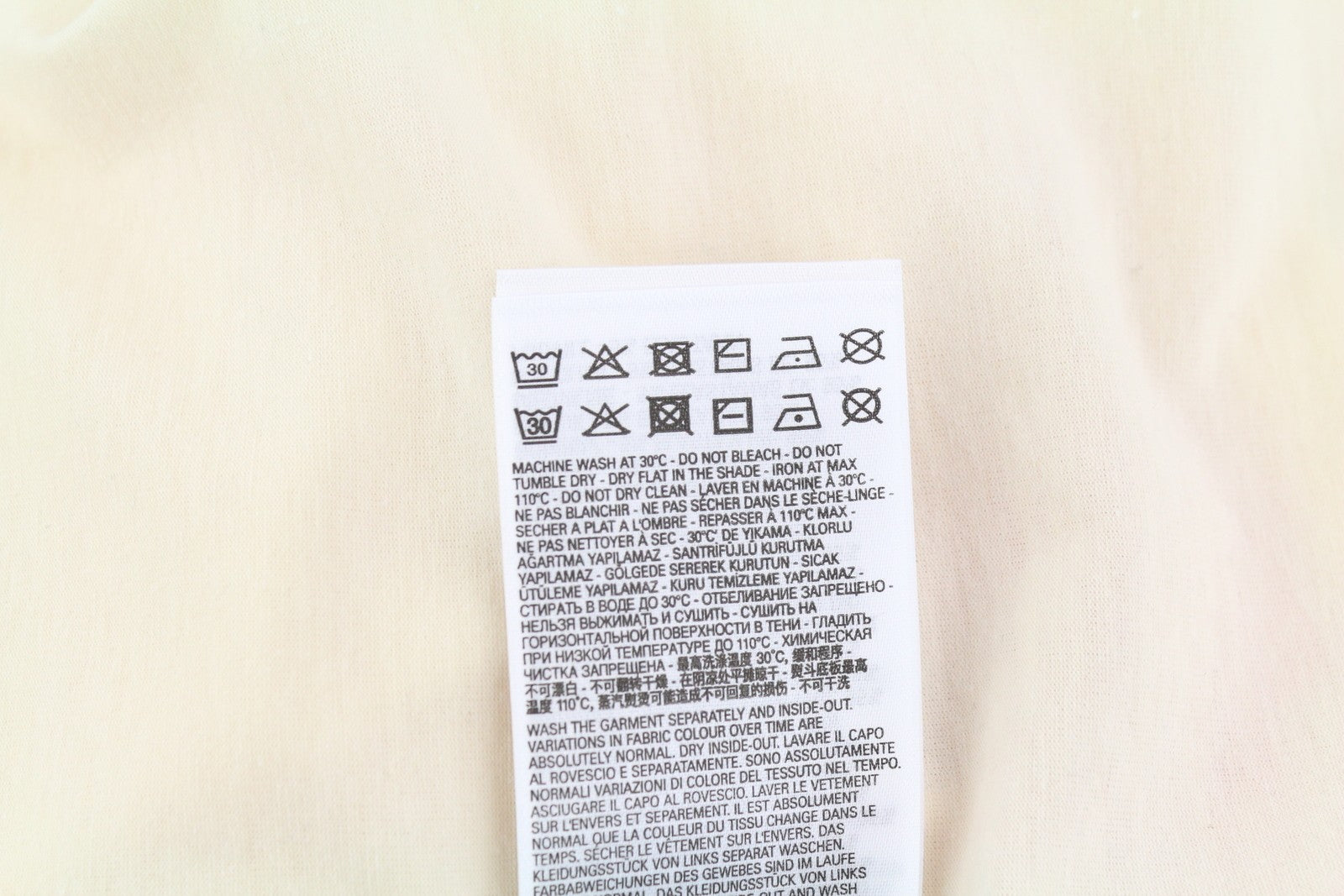 DIESEL Awtee-Raiseey-HT31 Men T-Shirt L Ivory 55DSL Tricot Crew Short Sleeved