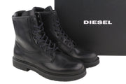 DIESEL D-Alabhama CB Men Boots EU43 Black Leather Laced Combat Type RRP€295