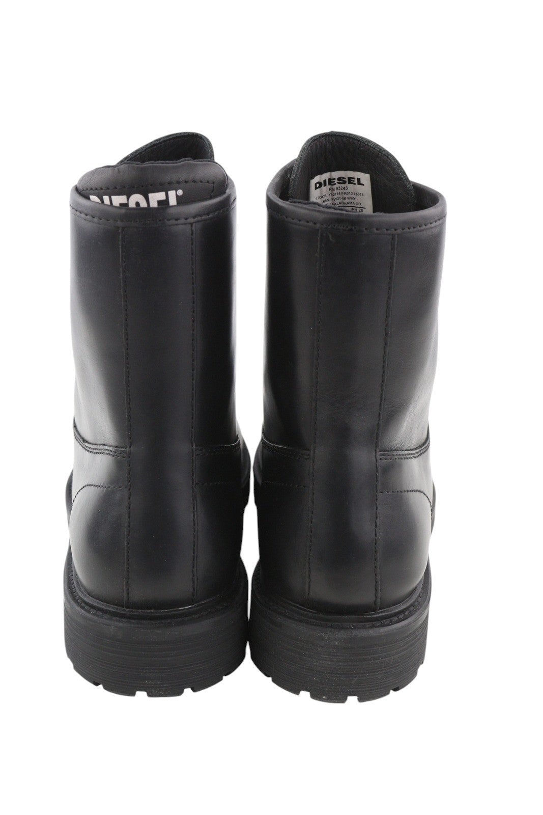 DIESEL D-Alabhama CB Men Boots EU43 Black Leather Laced Combat Type RRP€295