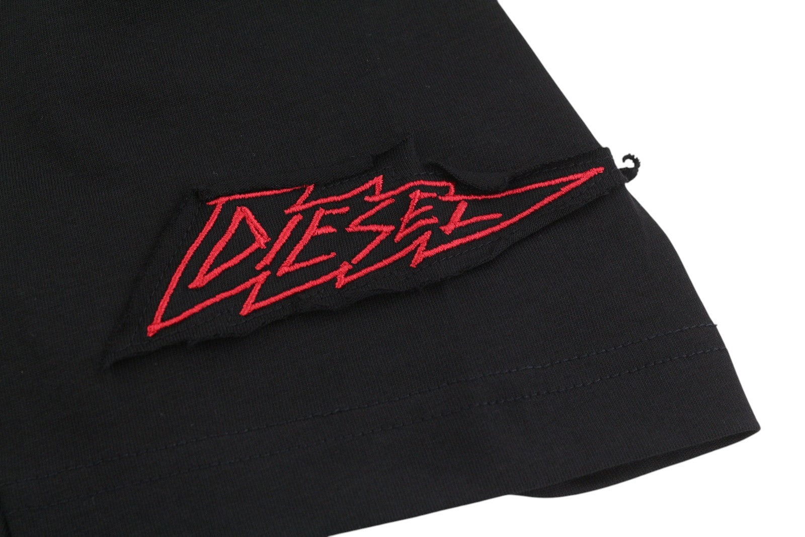 DIESEL T-Just-B61 Men T-Shirt S Black Tricot Stretchy Crew Neck Short Sleeved