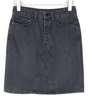 DENHAM Piper Women's Skirt W25 Washed Black Cotton Mini Denim 5-Pocket