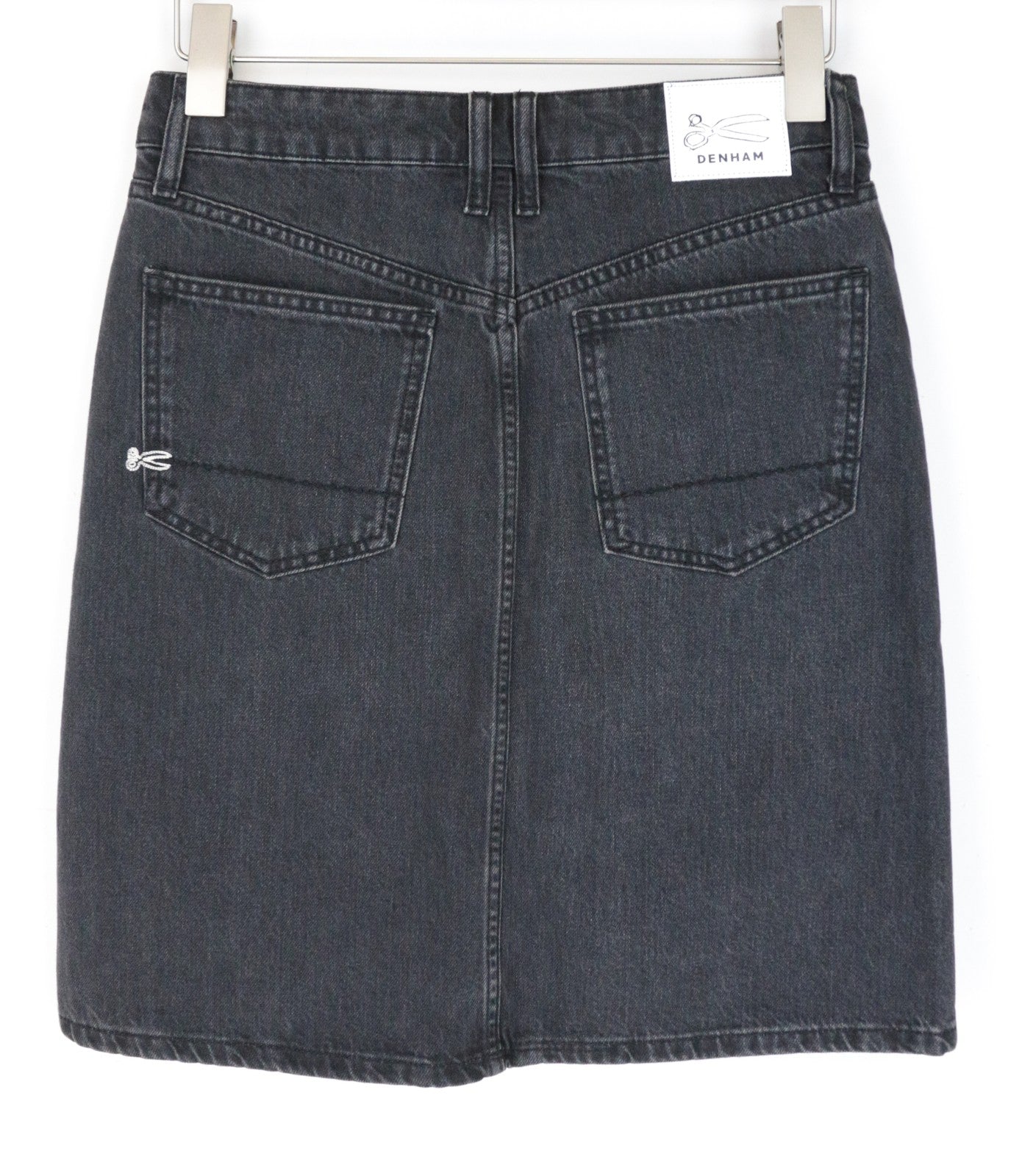 DENHAM Piper Women's Skirt W25 Washed Black Cotton Mini Denim 5-Pocket
