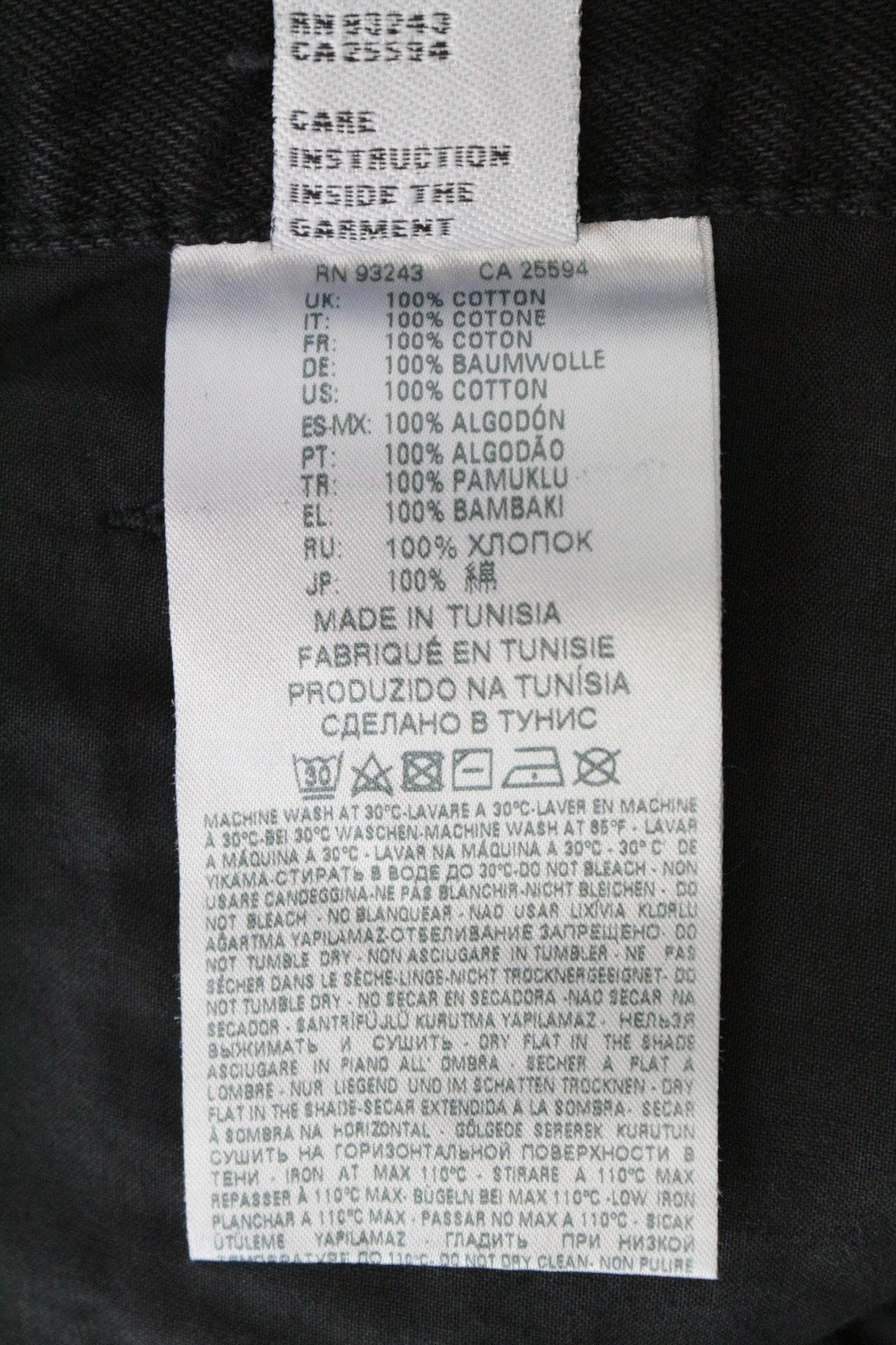 DIESEL Aryel 084WH Women's Jeans W27/L32 Straight Black Cotton Distressed