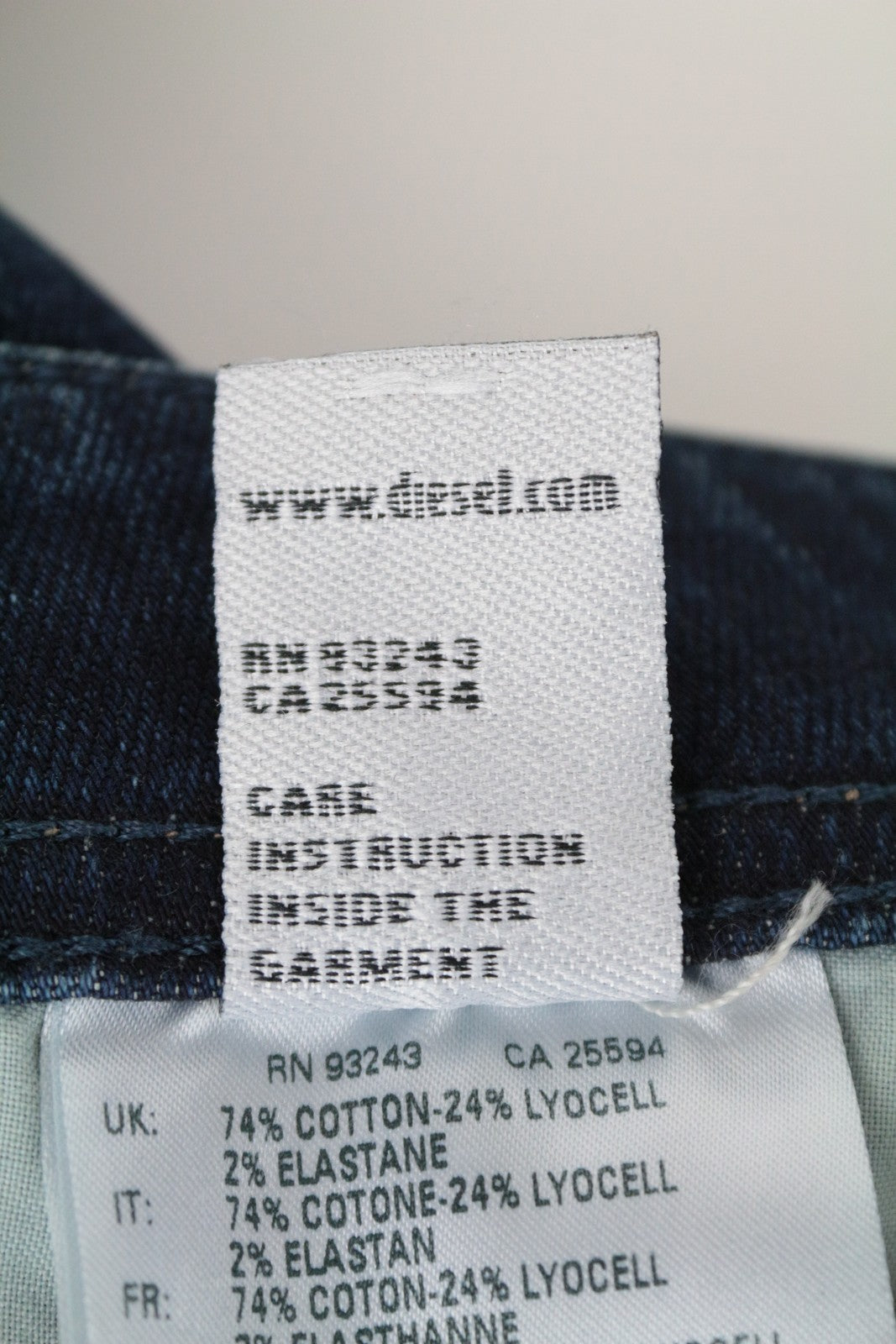 DIESEL Larkee-Beex 084BU Men's Jeans W28/L32 Regular Taper Fit Blue Cotton