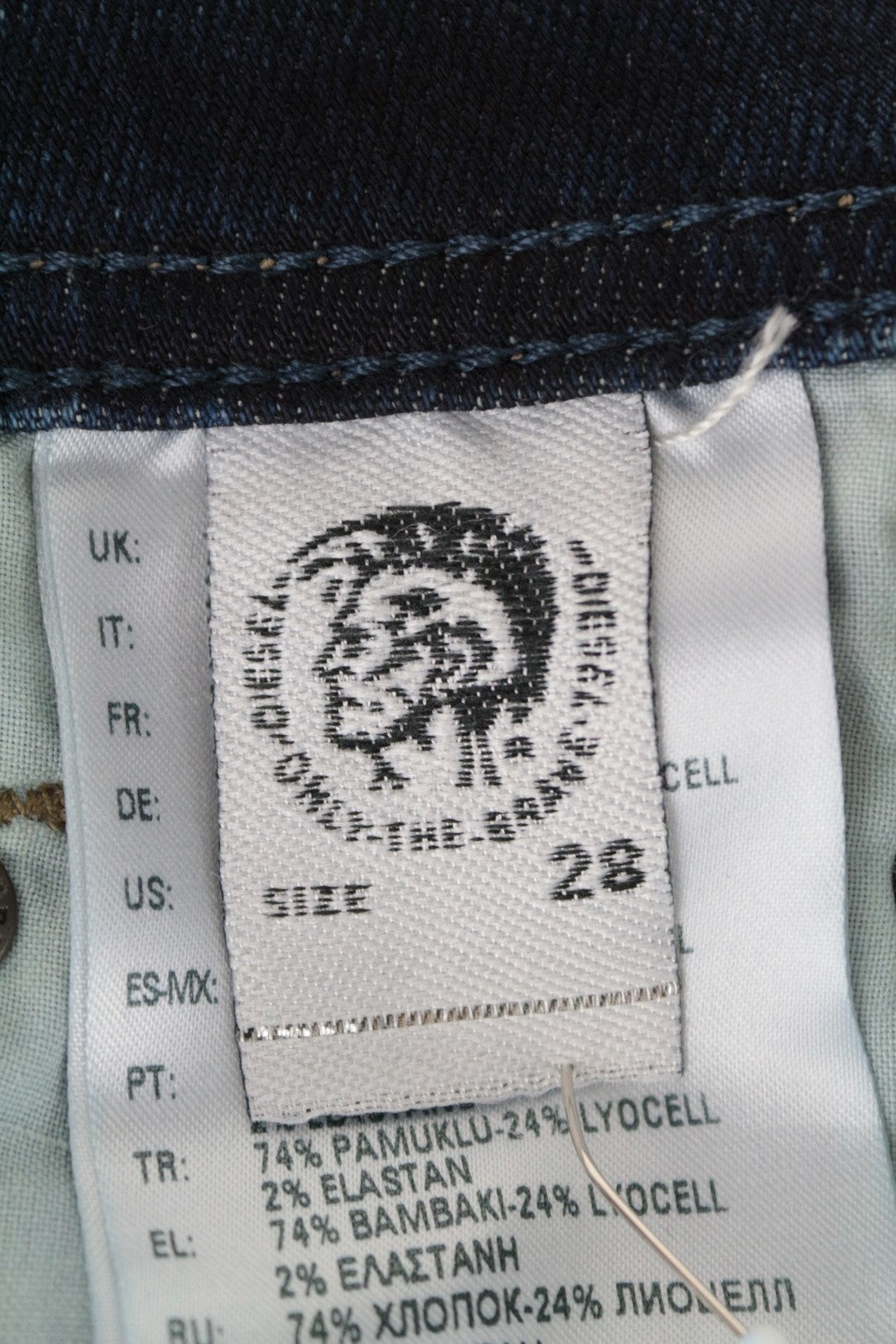 DIESEL Larkee-Beex 084BU Men's Jeans W28/L32 Regular Taper Fit Blue Cotton