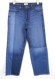 WRANGLER Redding Men's Jeans W32/L32 Straight Fit Patched Blue Cotton