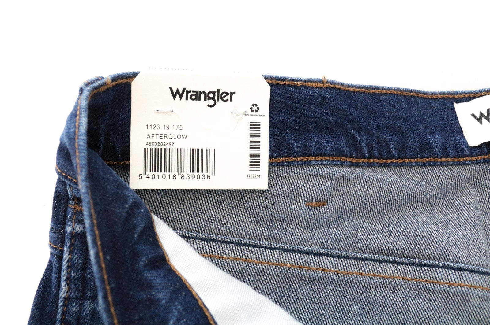 WRANGLER Redding Men's Jeans W32/L32 Straight Fit Patched Blue Cotton