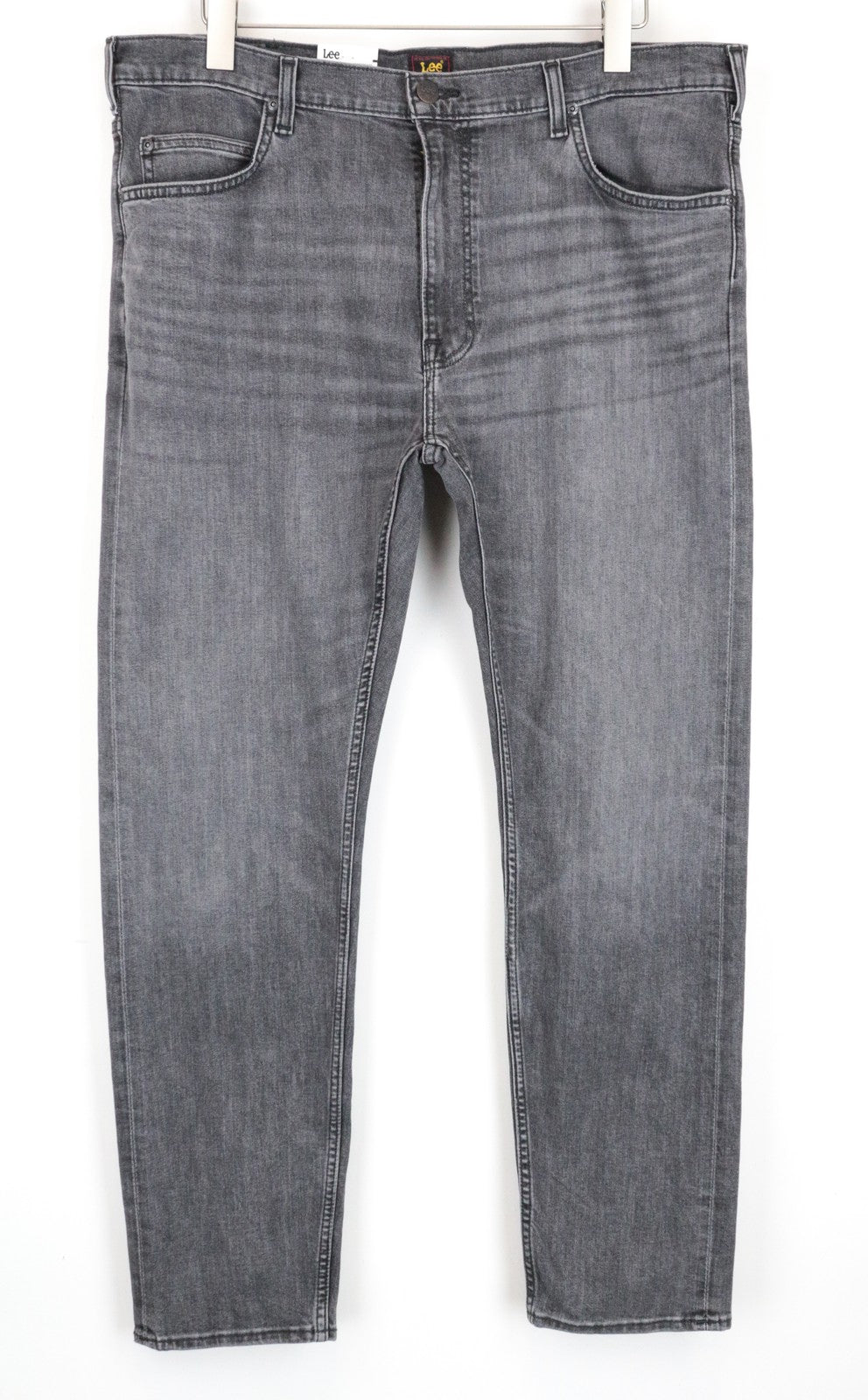 LEE Rider Men's Jeans W38/L32 Slim Fit Grey Cotton Washed Stretch Denim