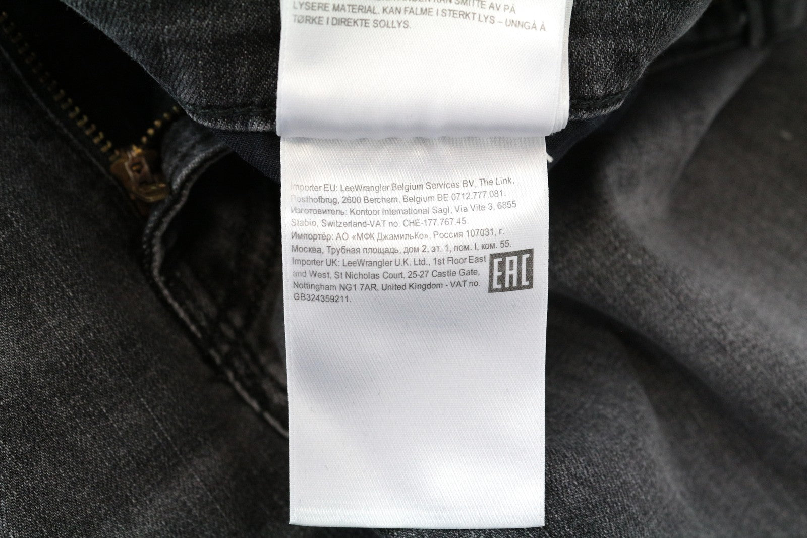 LEE Rider Men's Jeans W38/L32 Slim Fit Grey Cotton Washed Stretch Denim