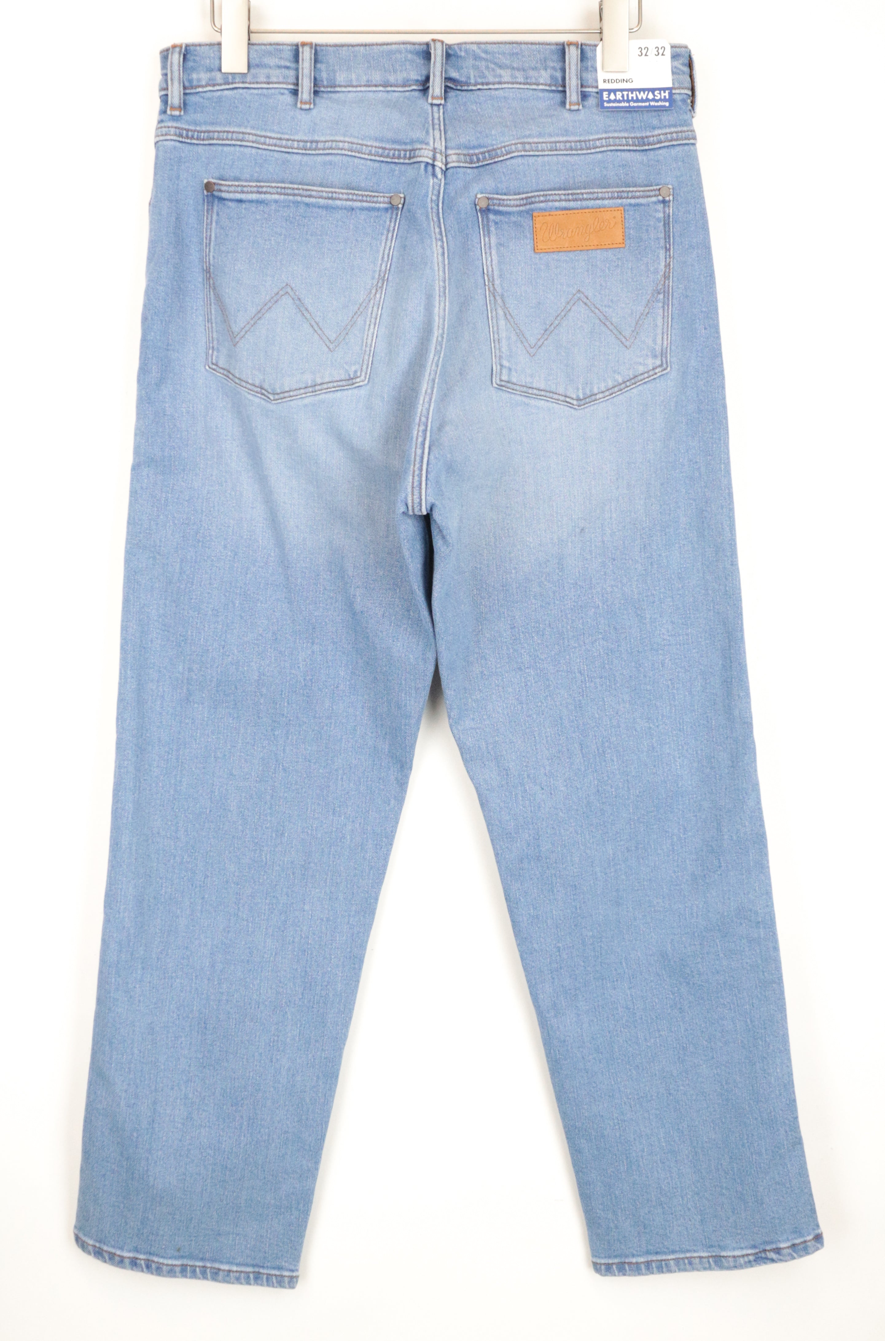 WRANGLER Redding Men's Jeans W32/L32 Straight Fit Light Blue Cotton Stretch