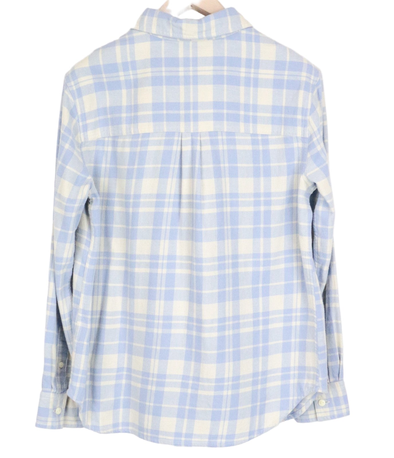 LEE Men's Shirt S Blue Cotton Checked LS Buttoned Pocketed Top