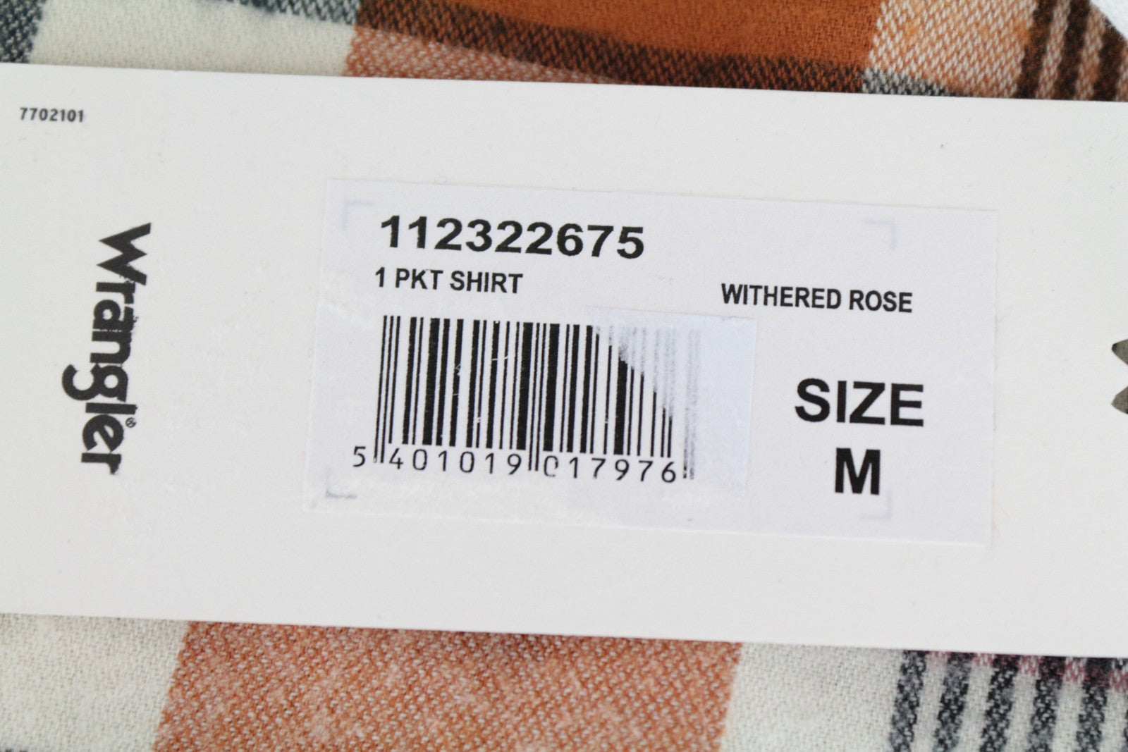 WRANGLER Men's Shirt M Orange Cotton Checked Long Sleeve Buttoned Flannel