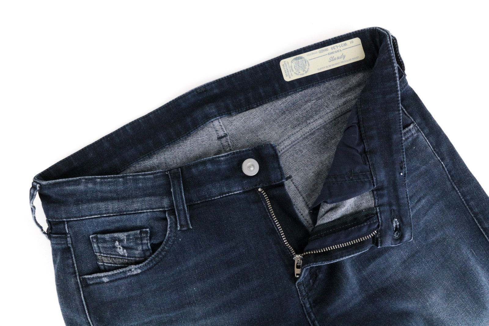 DIESEL Slandy 084ZD Women's Jeans W31/L34 Slim-Skinny Blue Cotton Fit Stretch