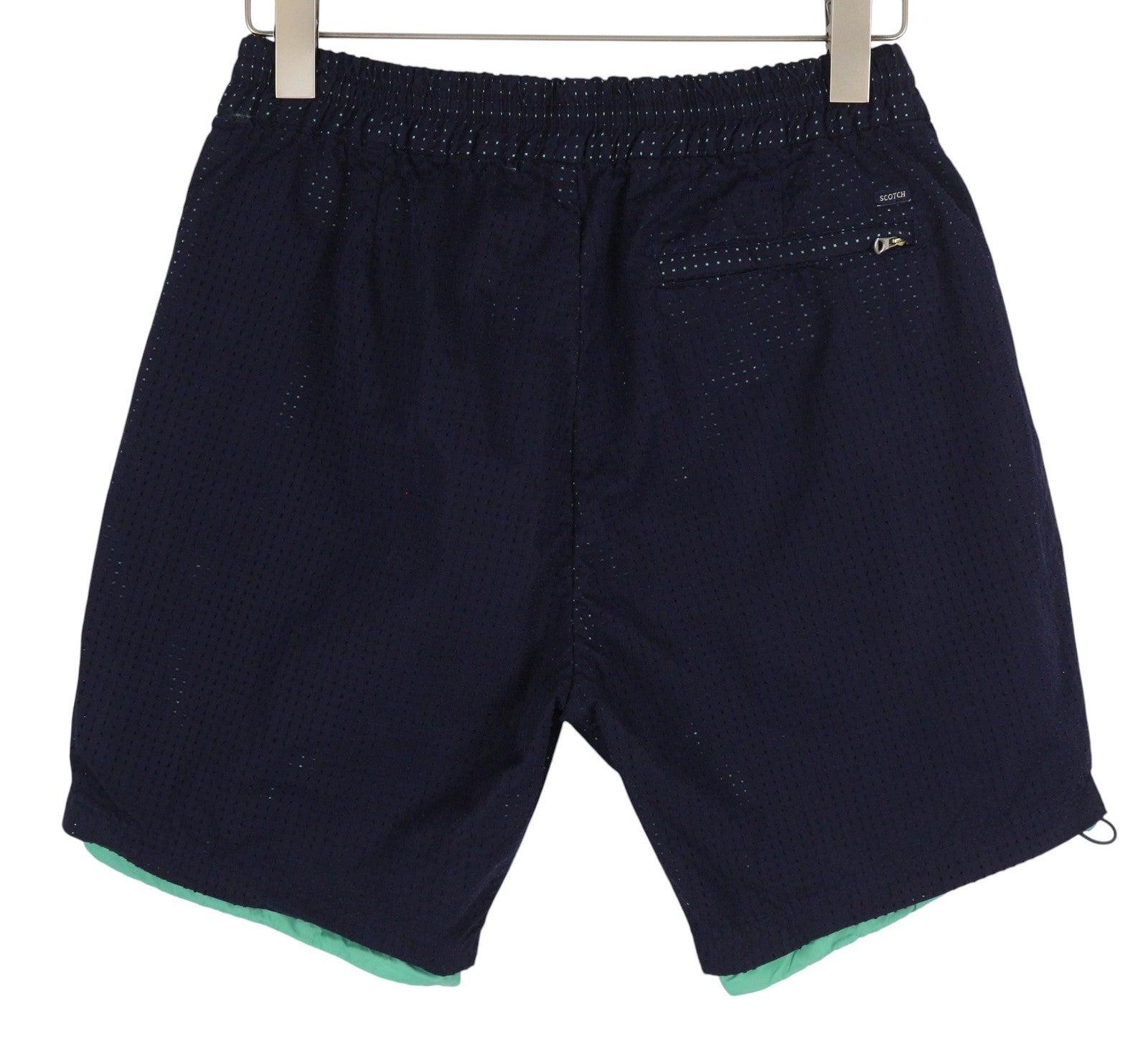 SCOTCH & SODA Men Shorts ~W28 Dark Blue Elastic Waist Lined Pockets Casual