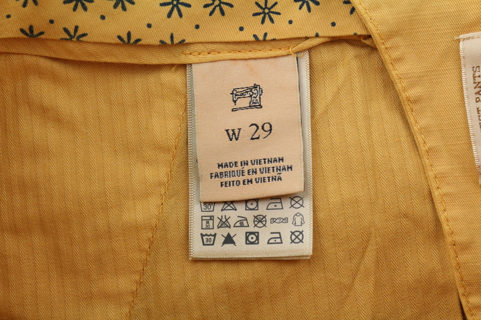 SCOTCH & SODA Men Shorts W29 Chino Washed Orange Turn-Up Zip Fly Logo Casual