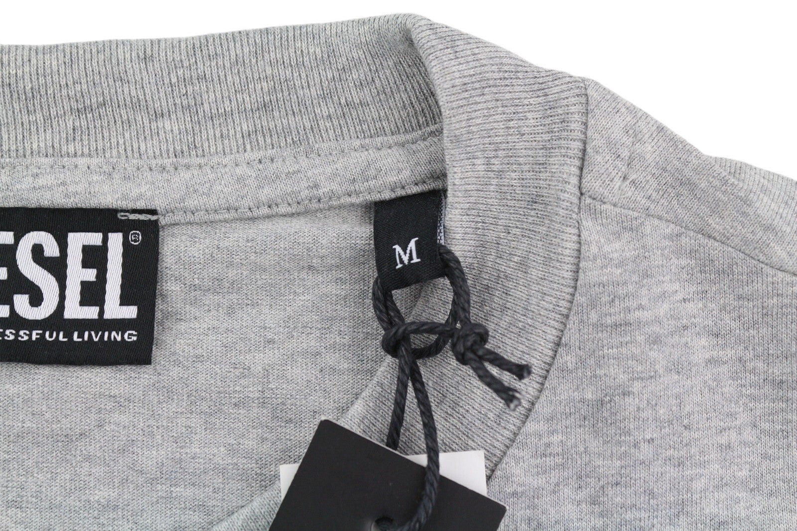 DIESEL T-Balm-B2 Men T-Shirt M Grey Melange Oversized Patterned RRP€125