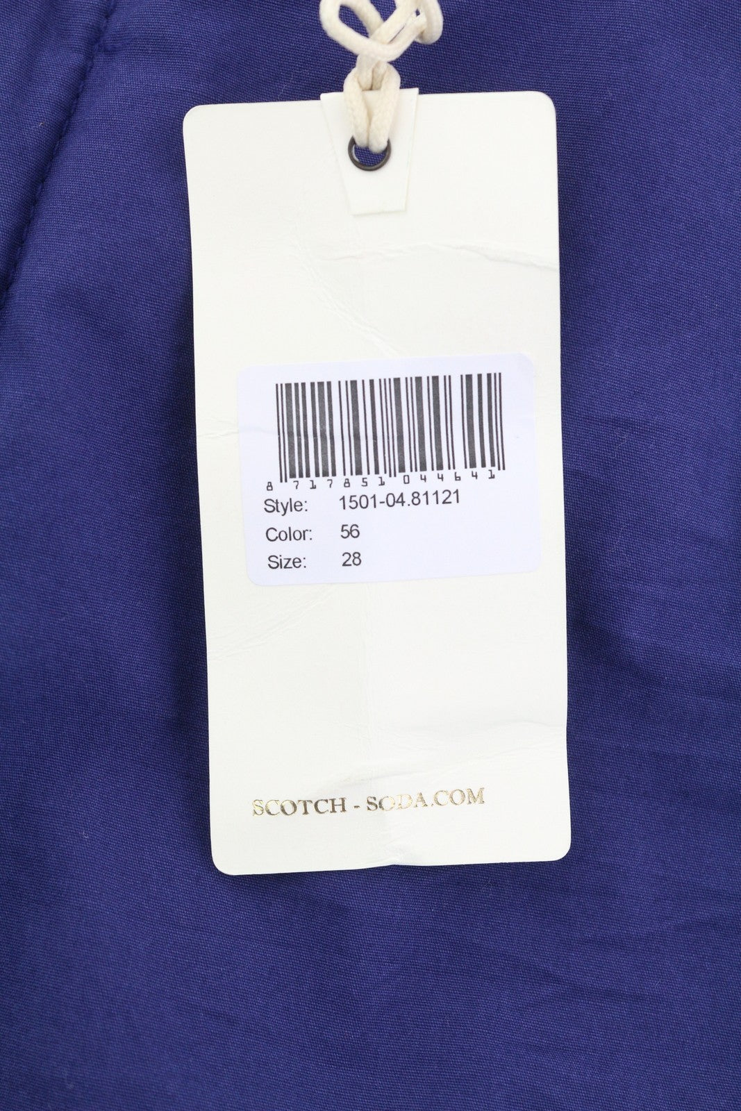 SCOTCH & SODA Men Shorts W28 Chino Blue Zip Fly 5-Design Pockets Logo Casual