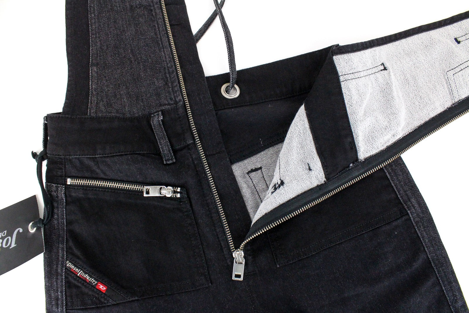 DIESEL D-Flory-NE 0093B Women's Jumpsuit S Sweat Jogg  Grey Stretch Dungarees