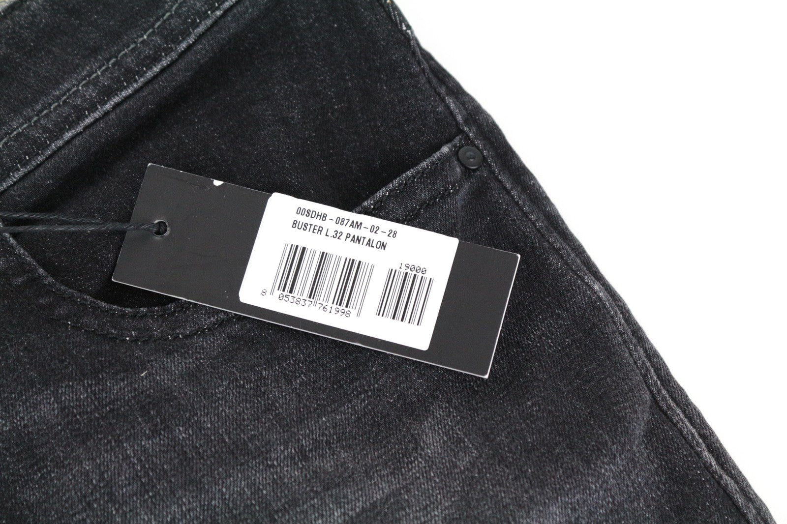 DIESEL Buster 087AM Men's Jeans W28/L32 Slim Tapered Stretch Washed Fit Denim