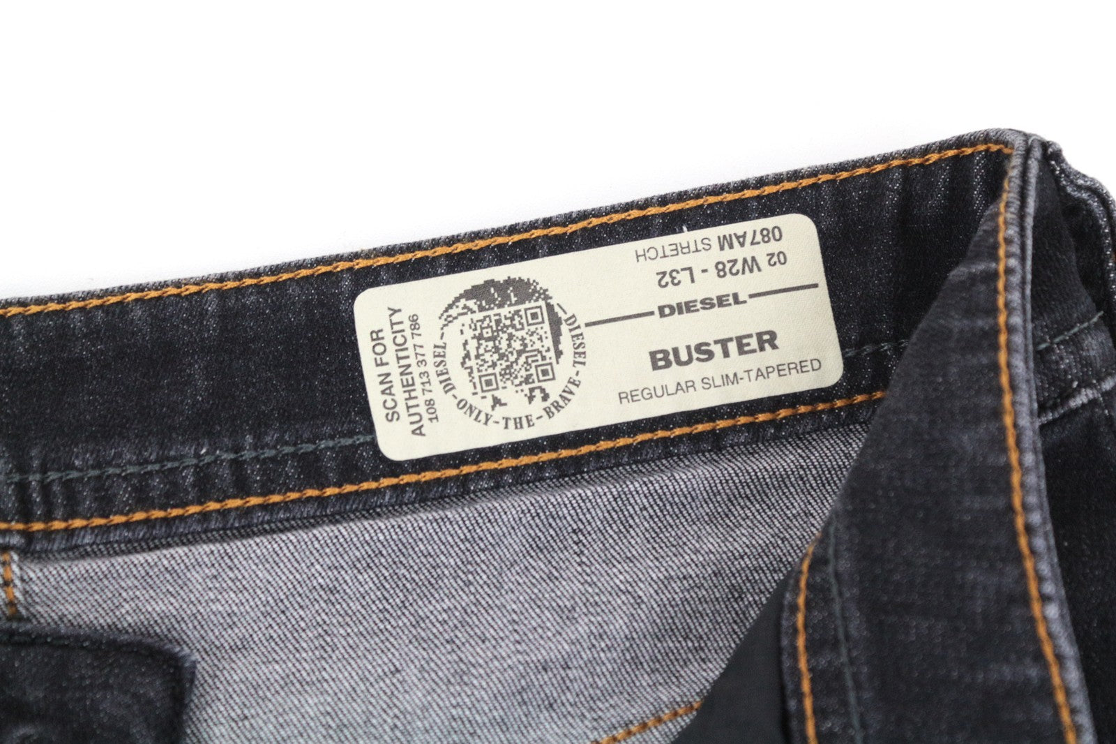 DIESEL Buster 087AM Men's Jeans W28/L32 Slim Tapered Stretch Washed Fit Denim