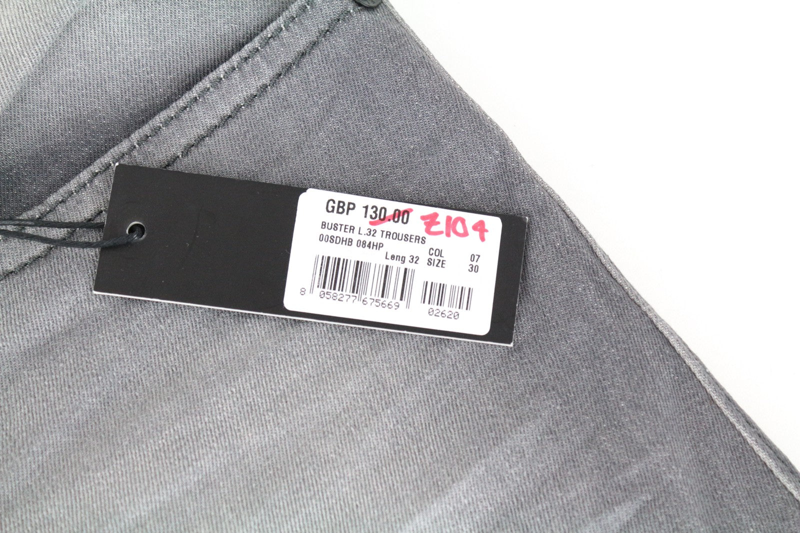 DIESEL Buster 084HP Men's Jeans W30/L32 Button-Fly Washed Slim Tapered Denim